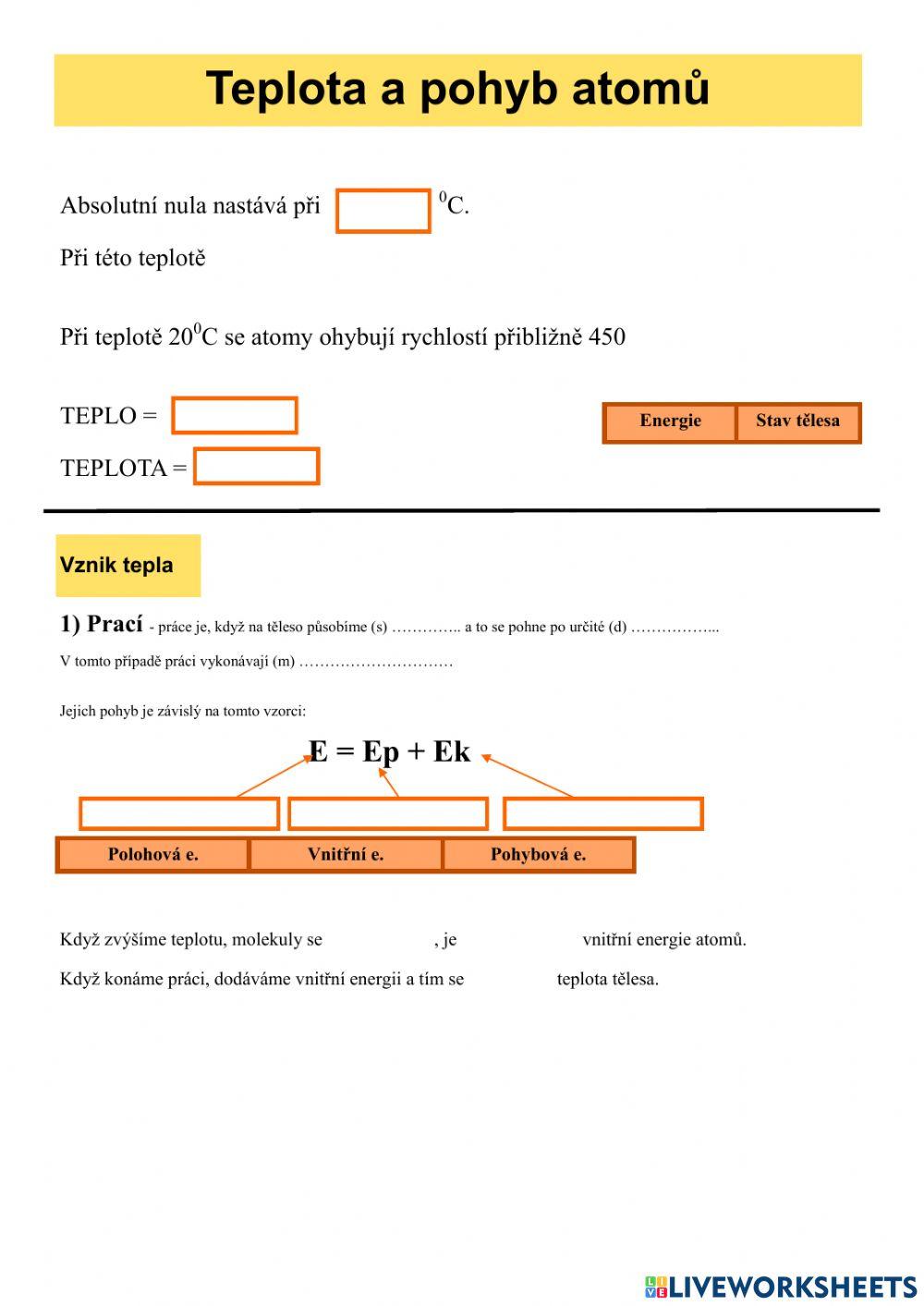 Termika - opakování 1