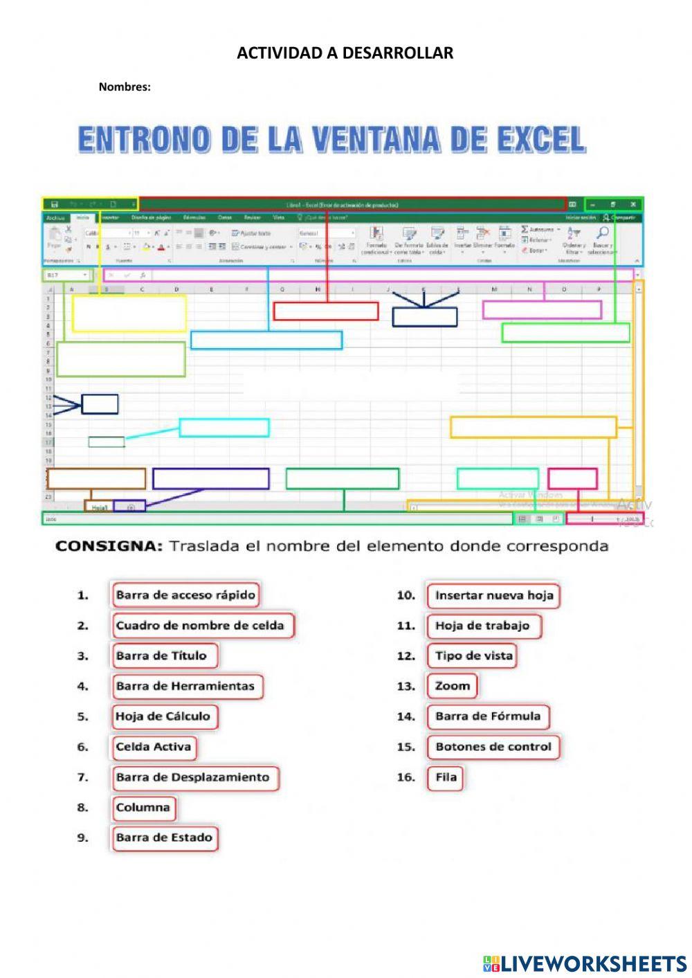 Entorno de excel