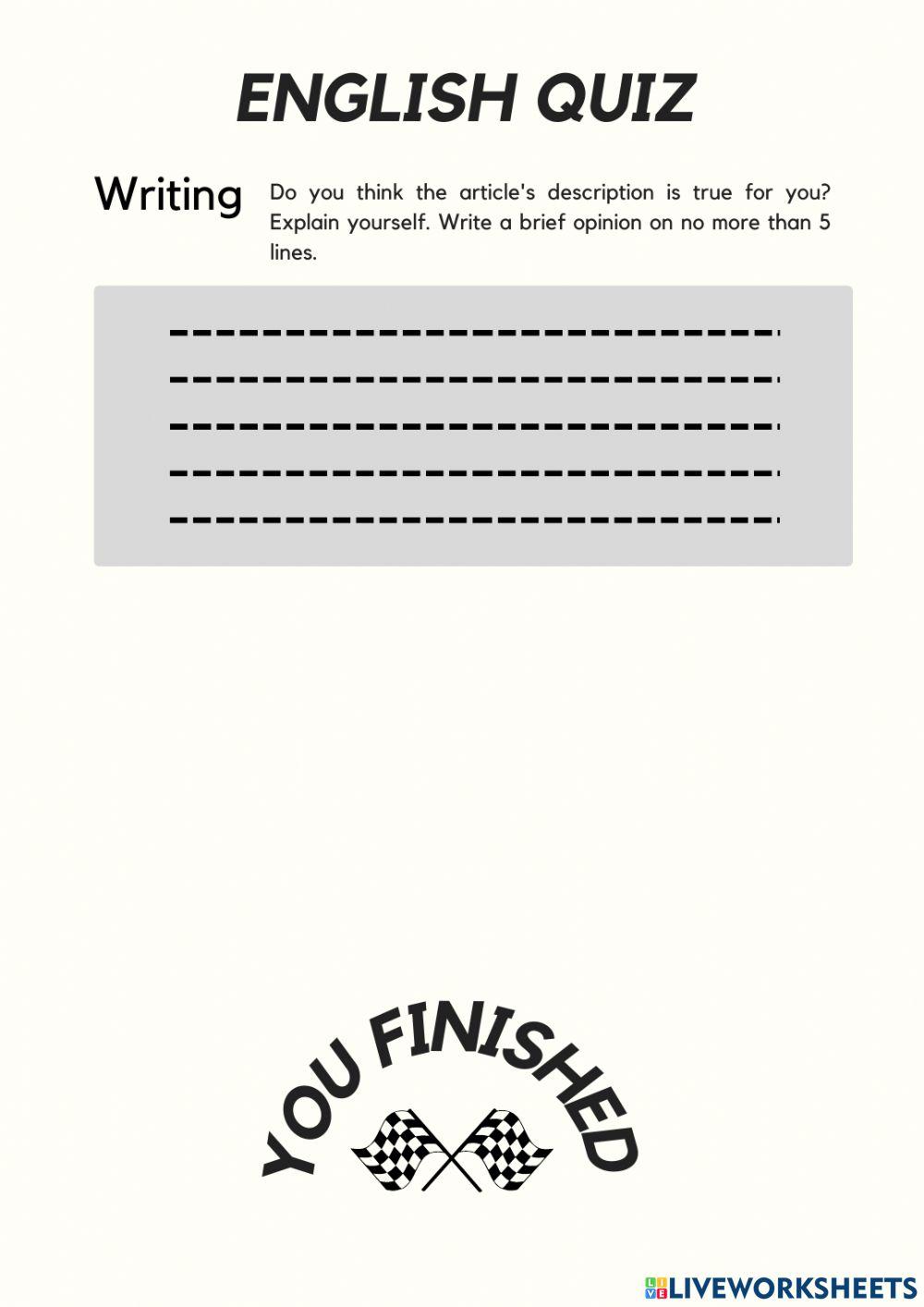 English Test- Intermediate