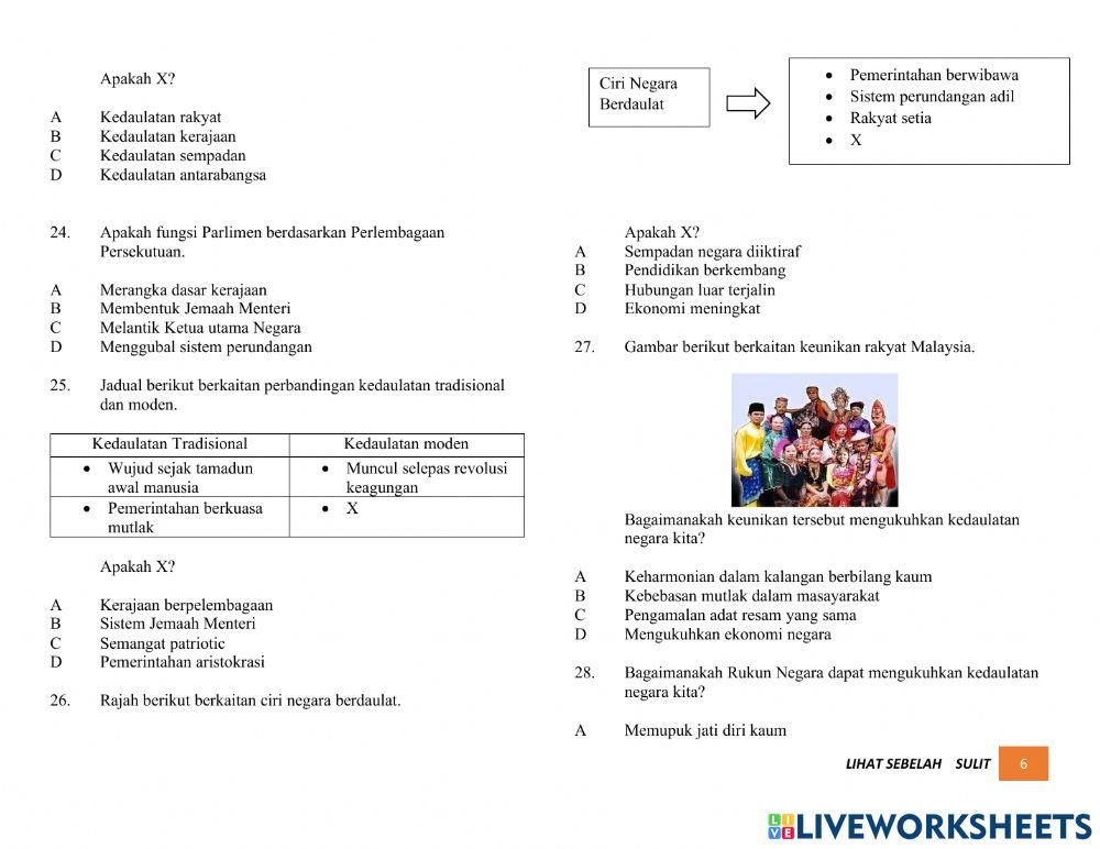 Latihan Ulangkaji Kertas 1 SPM