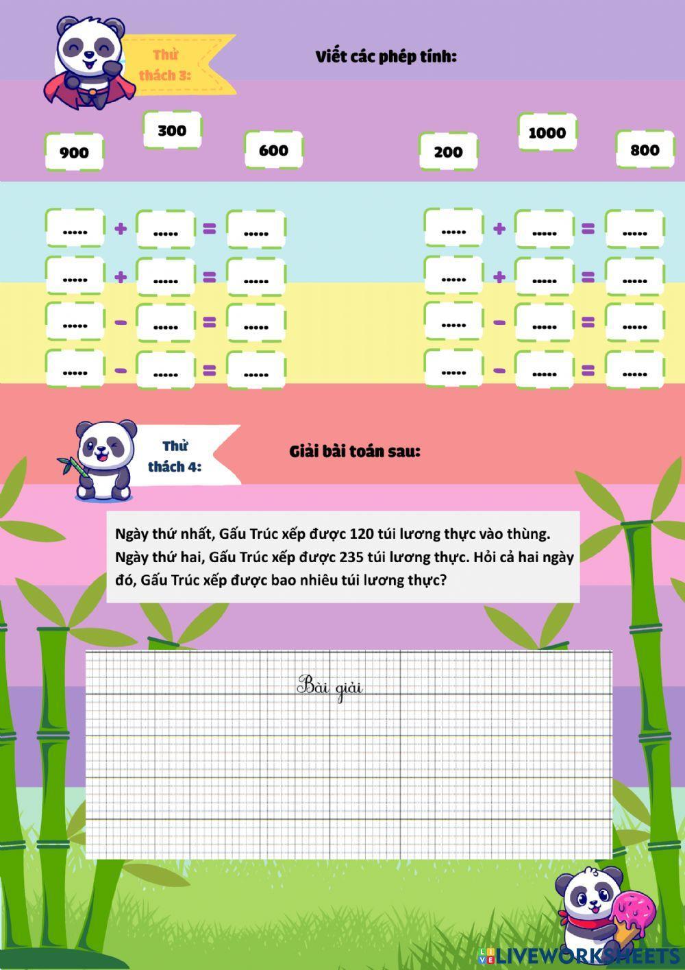 Lớp 2 - Toán - Tuần 30 - Đề 1