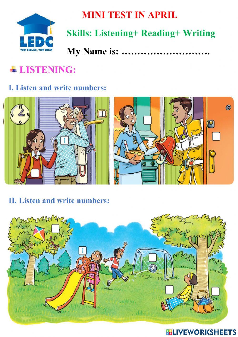 Mini test in April (starter)