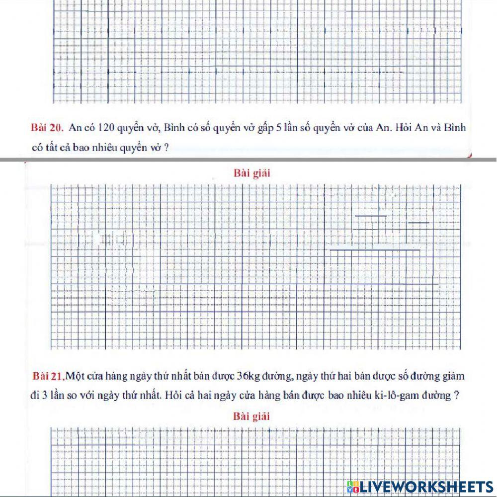 Toán 3 lên 4 - Dạng 7.3: Toán gấp lên, giảm đi một số lần
