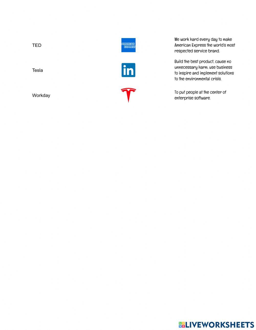 Mission Statement Match-Up