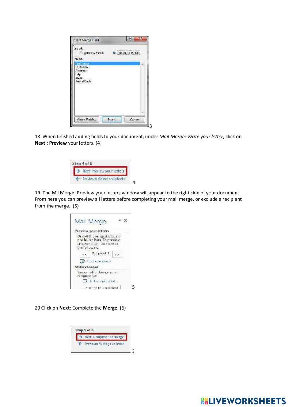 Lesson 6 Mail Merge Address Book and more Part 3