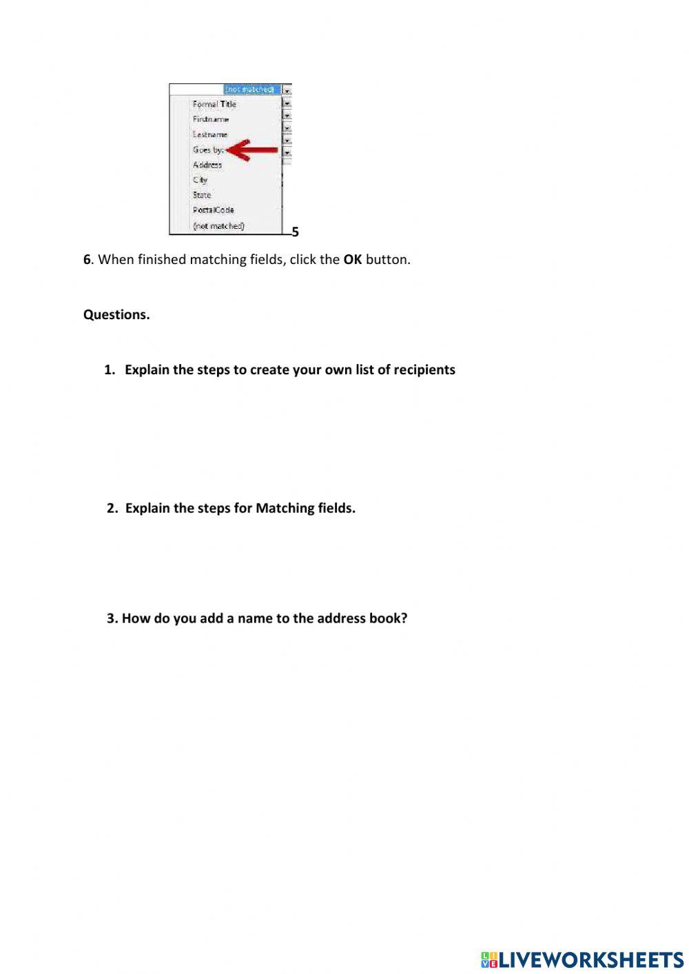 Lesson 6 Mail Merge Address Book and more Part 3