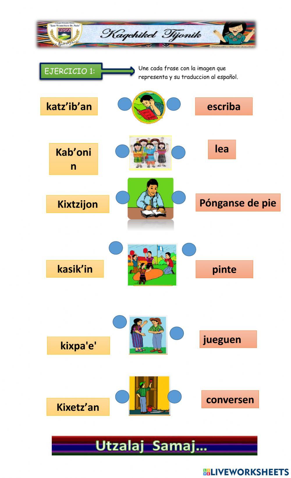 Instrucciones en kaqchikel
