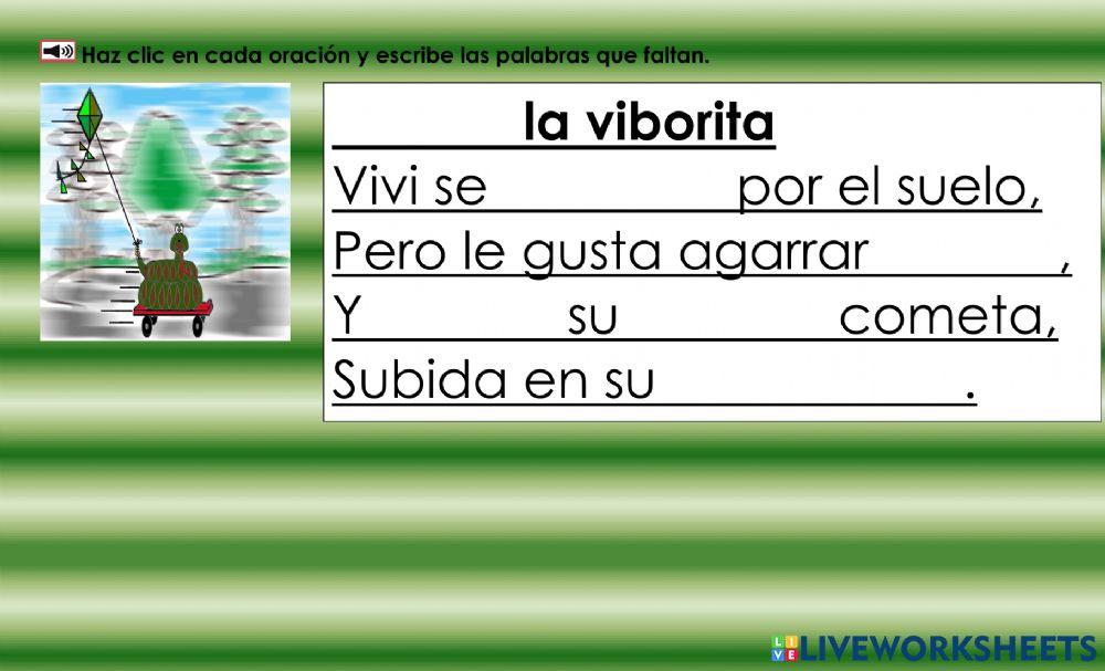 Vv: Vivi la viborita - ESCRIBE