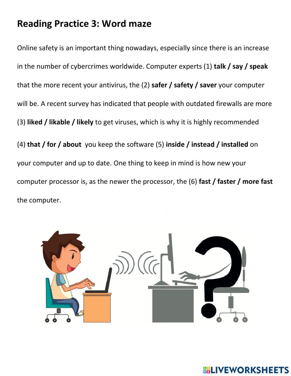 11G U9 Review  - reading practice activities