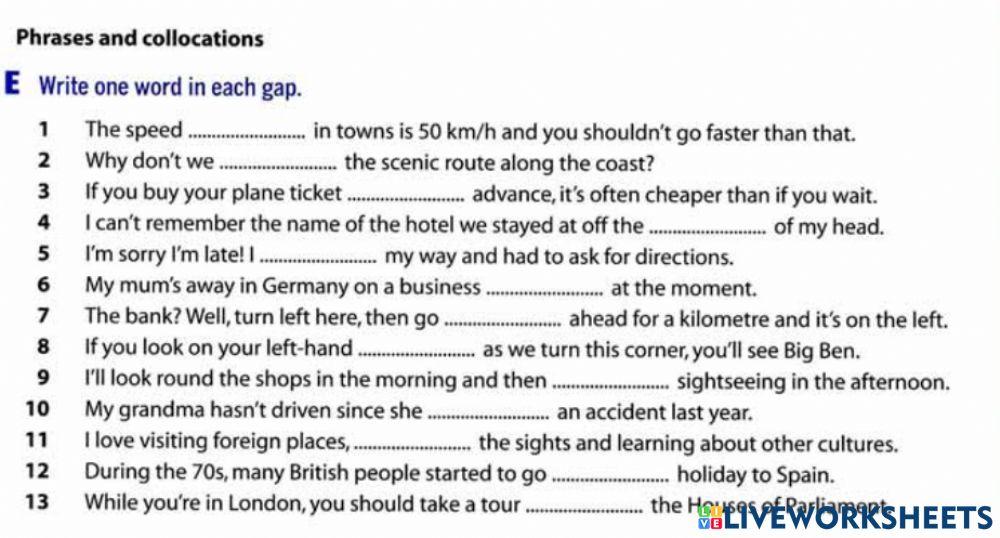 Collocations and phrases