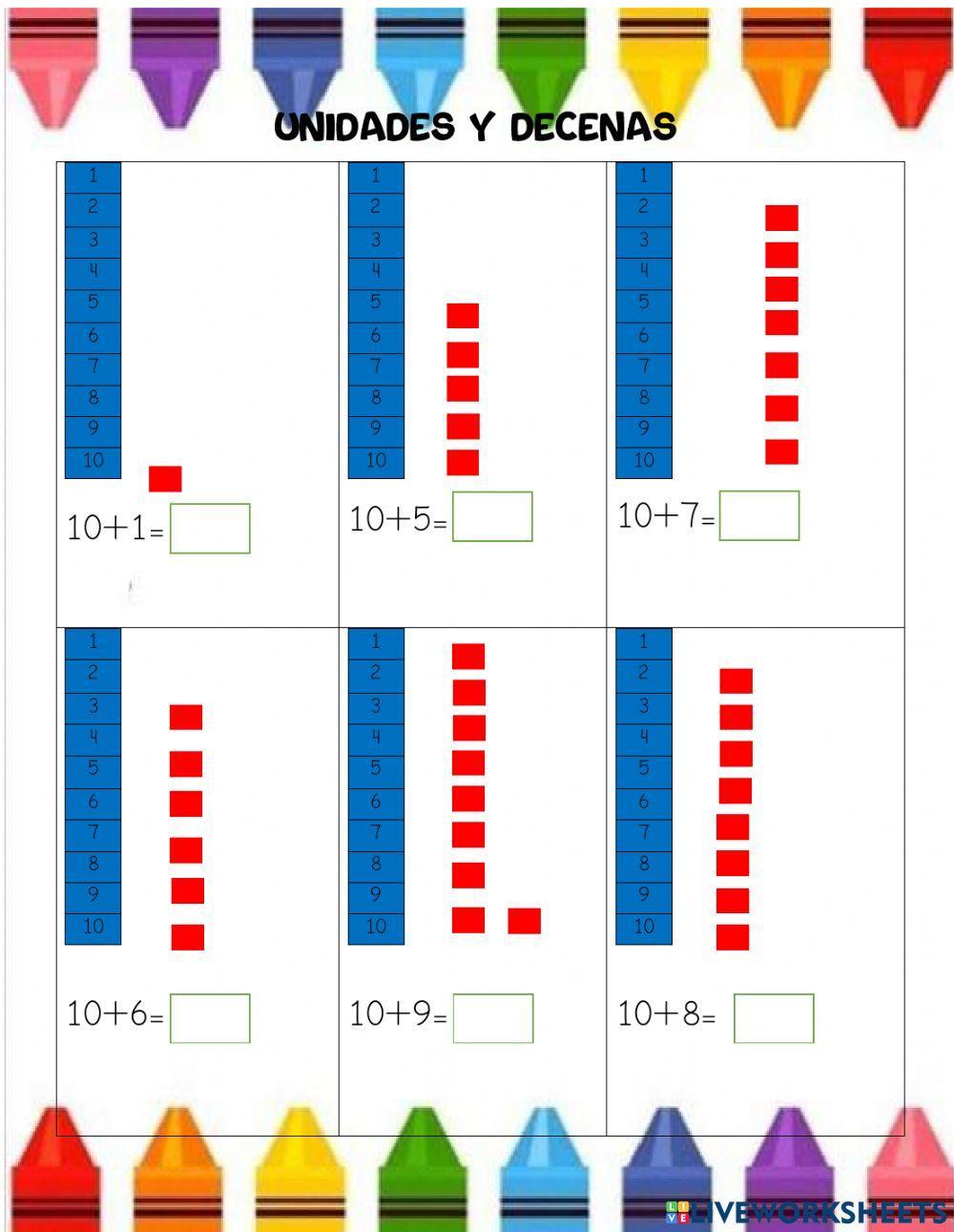 Unidades y decenas hasta el 20