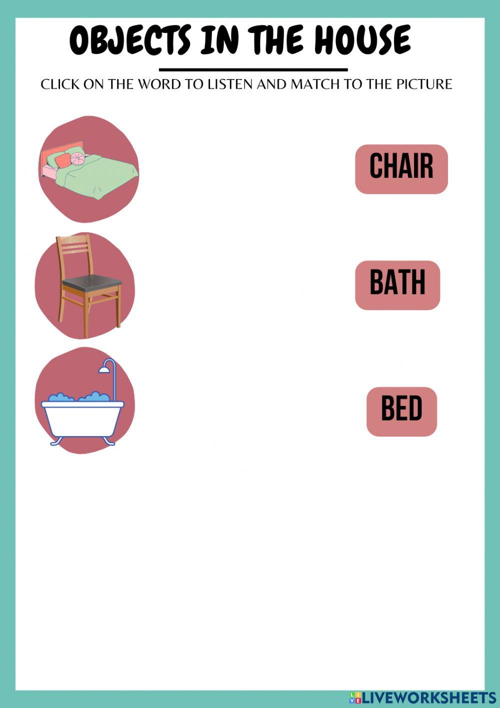 Objects in the house