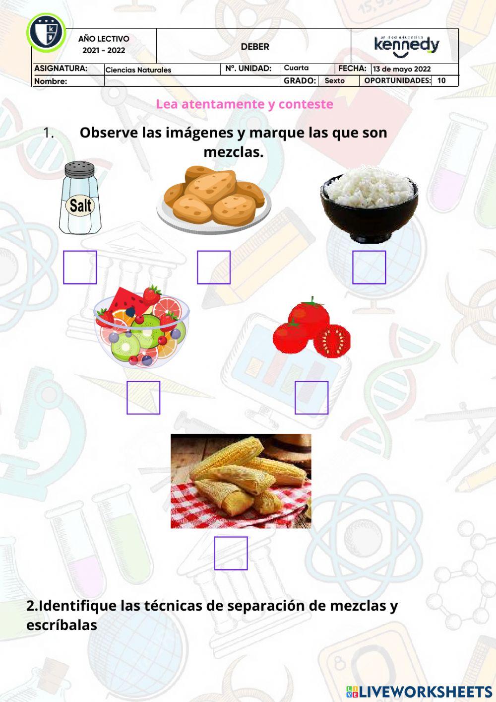 Separación de mezclas