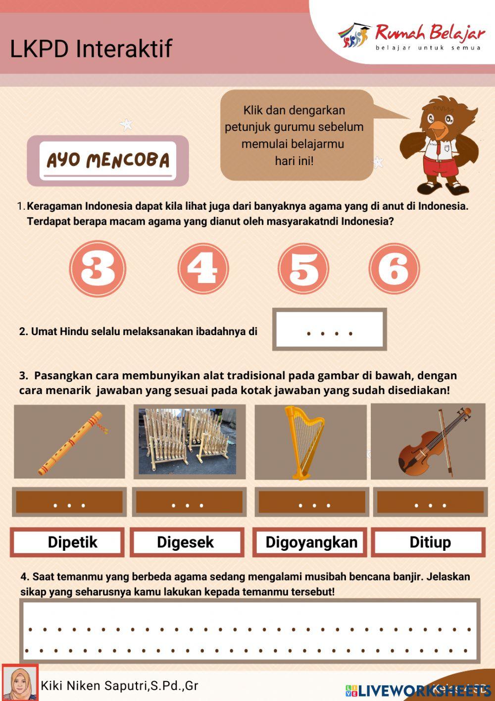 LKPD Kelas 4 Keberagaman