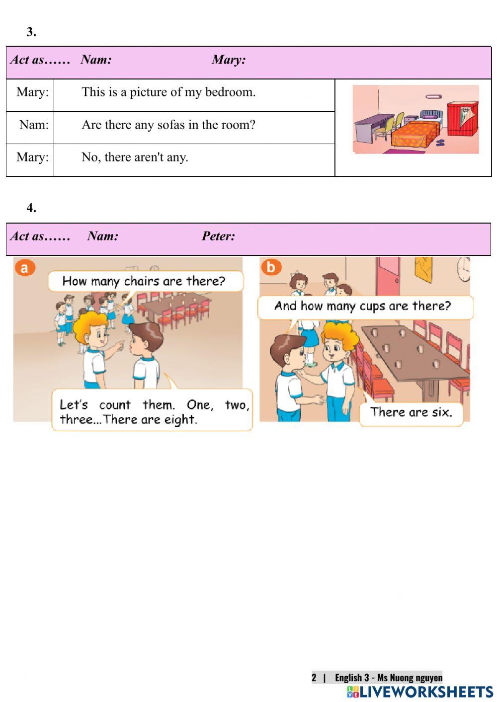 E3U14 Are there any posters in the room? -nuongnguyen