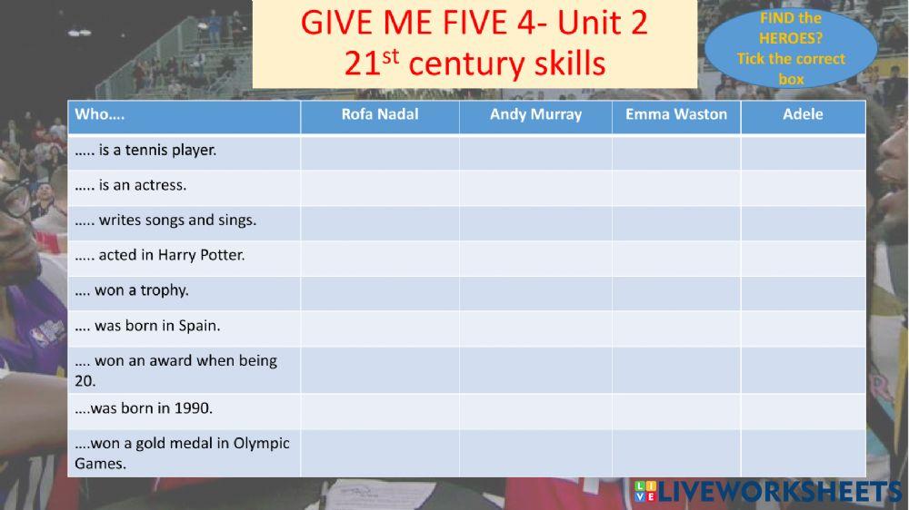 GIVE ME FIVE 4-unit 2