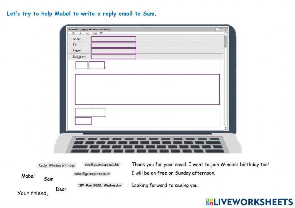 MA-Structure of an email to a friend