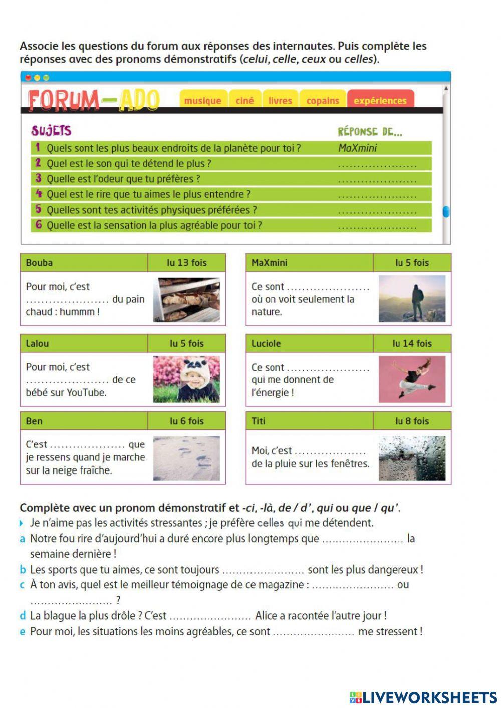 Devoir, module 3 leçon 1 P3