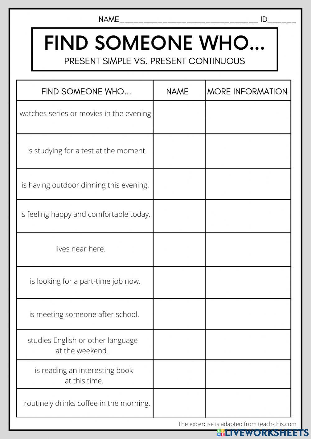 Present simple vs. Present continuous
