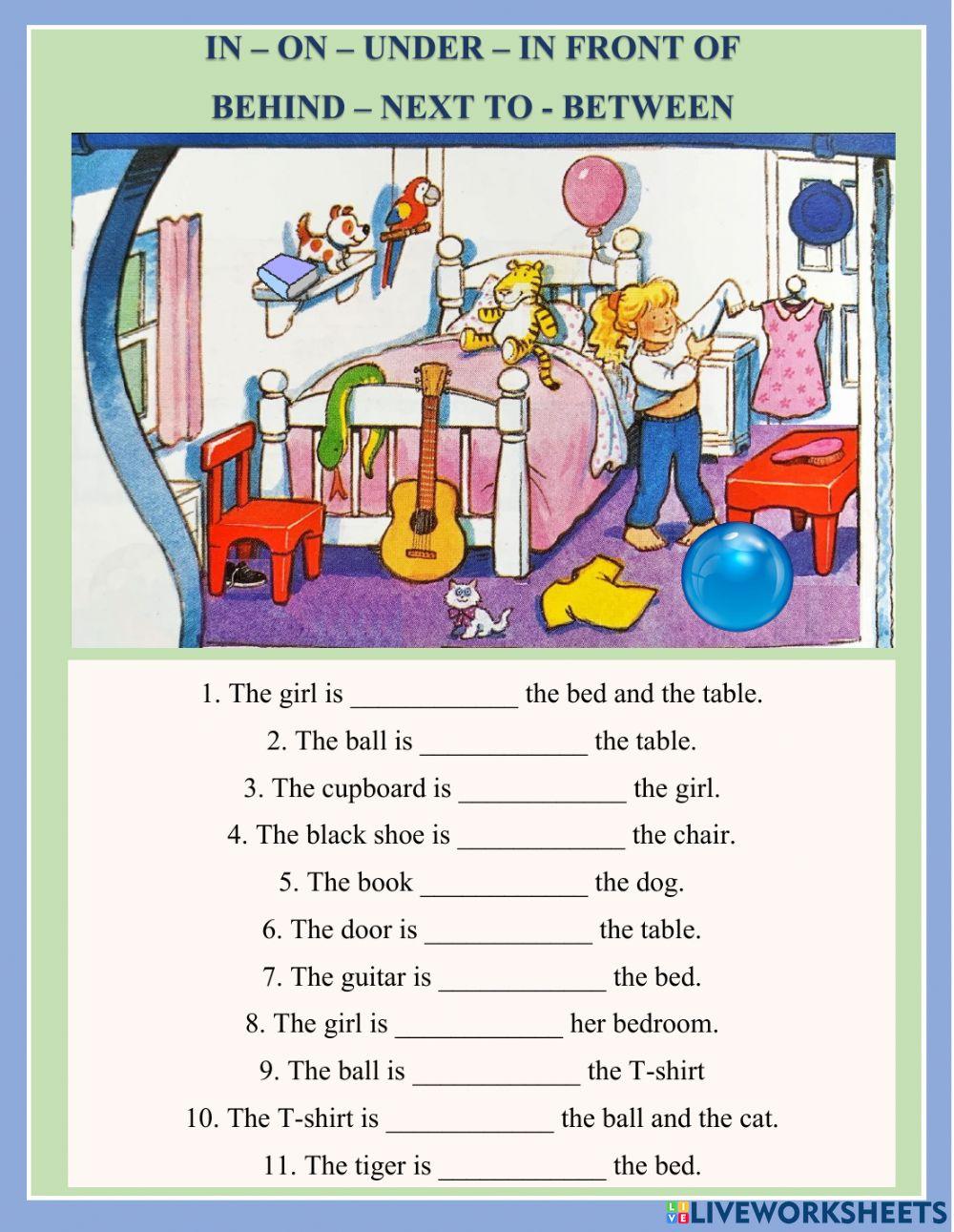 Prepositions of place