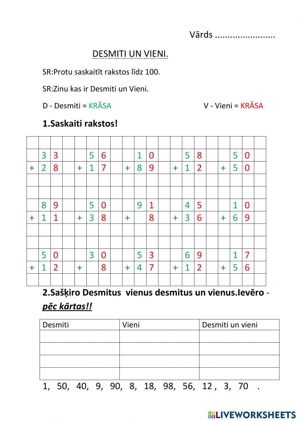 Saskaitīšana rakstos