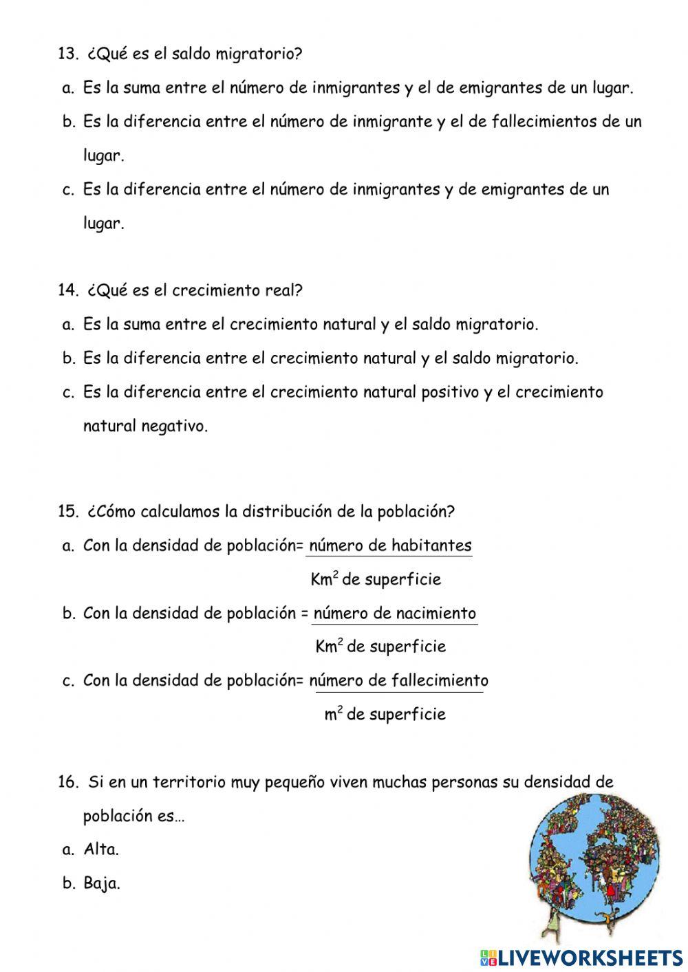 La población de España