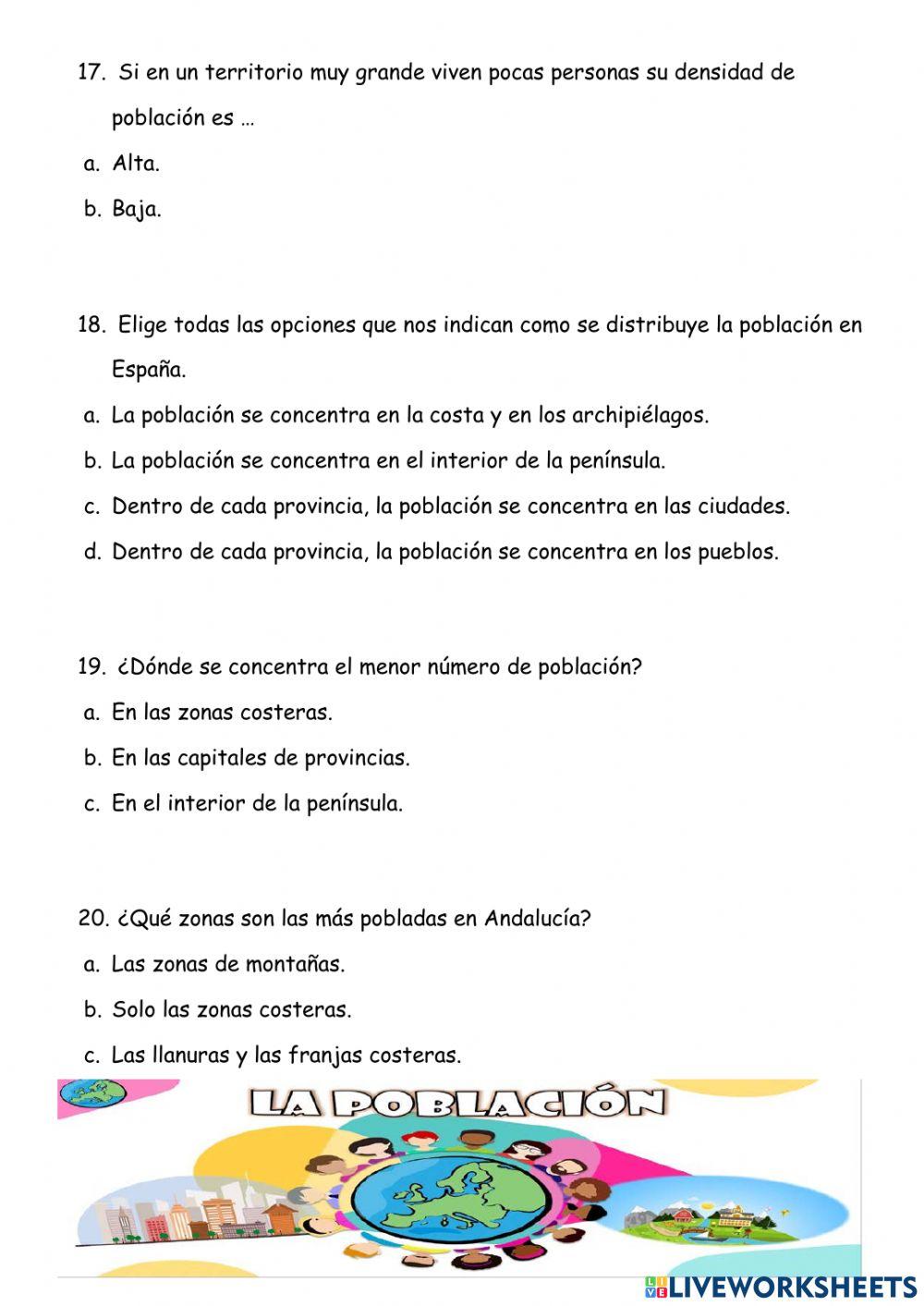 La población de España