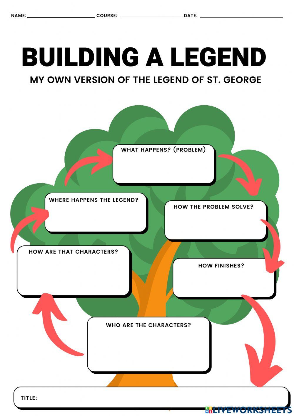 Building a legend worksheet Live Worksheets