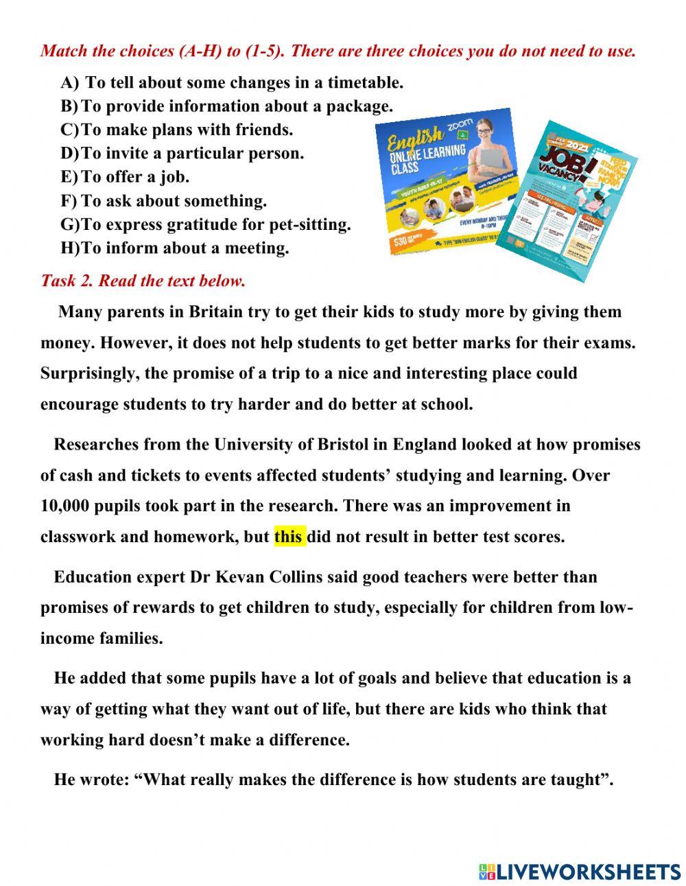 Reading Comprehension