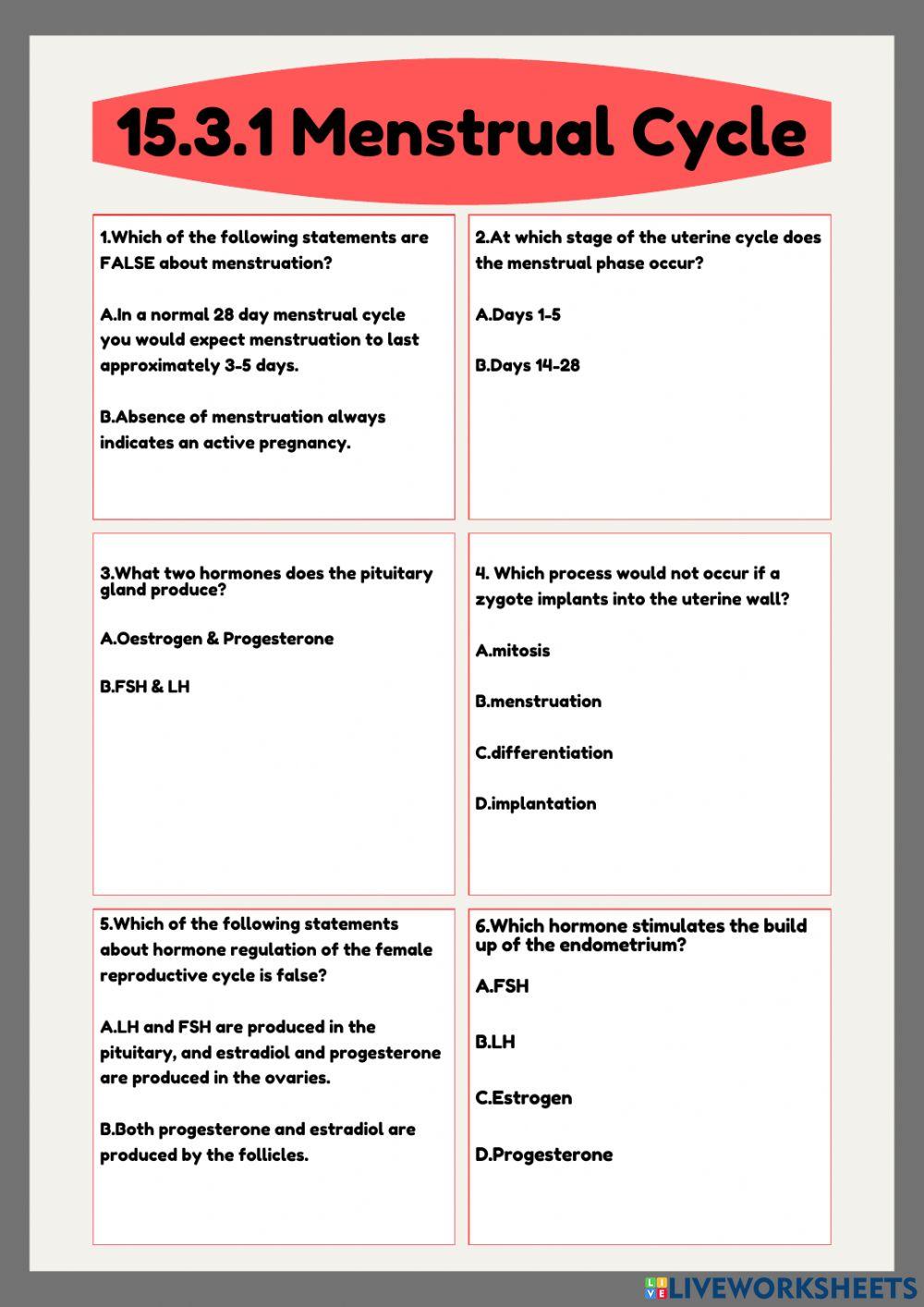 15.3 Menstrual Cycle
