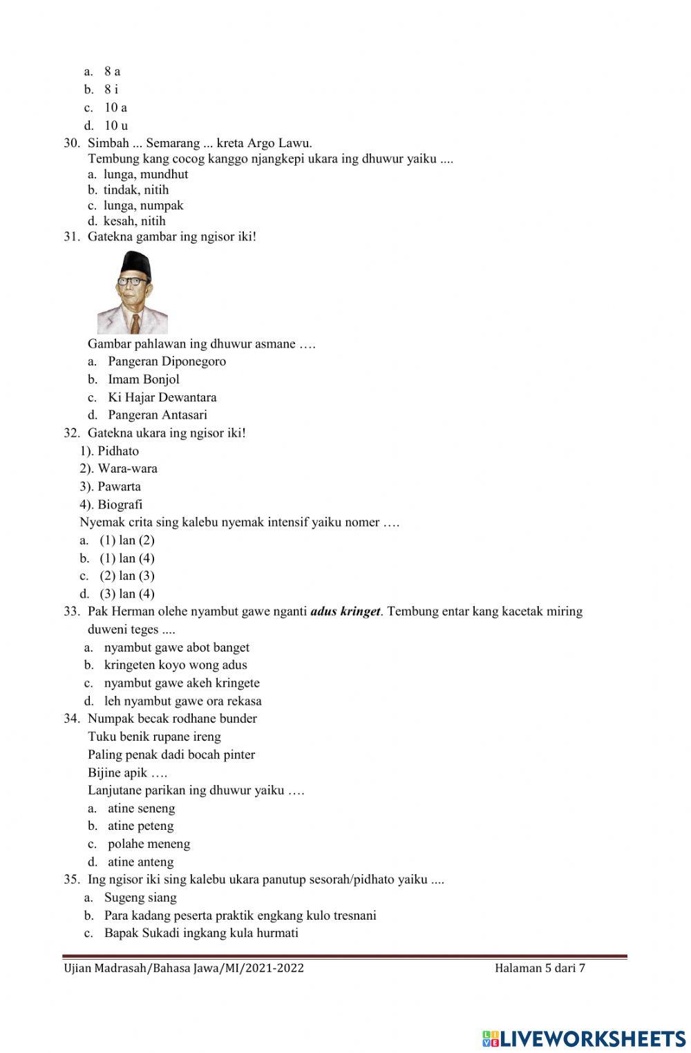 UM Bahasa Jawa MI Al Haqqi