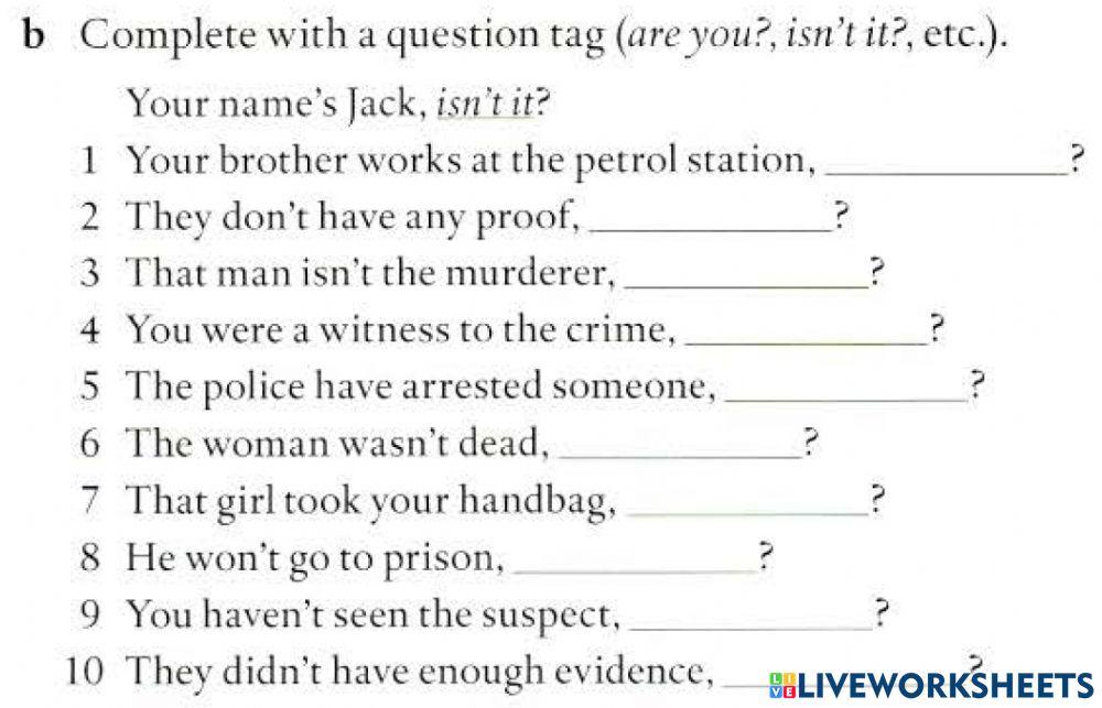 Questions tags