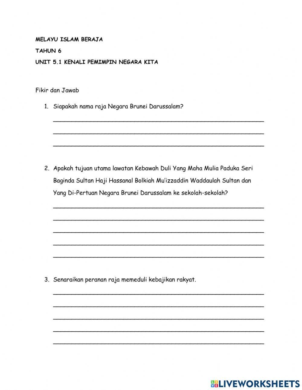 MIB TAHUN 6 UNIT 5.1