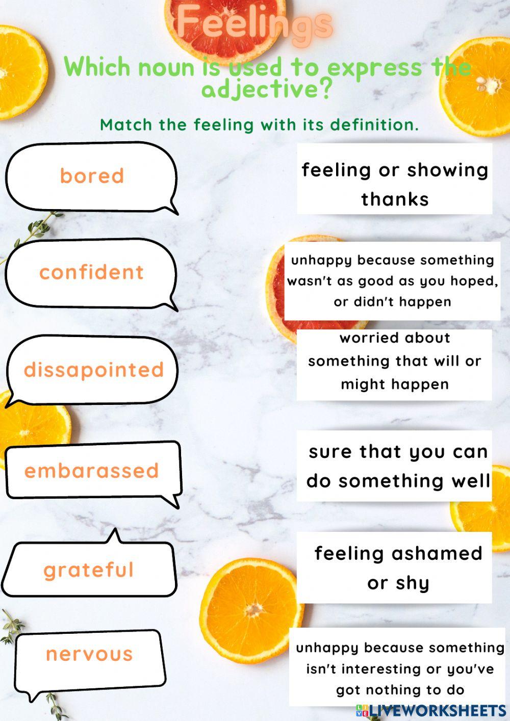 Vocabulary: feelings