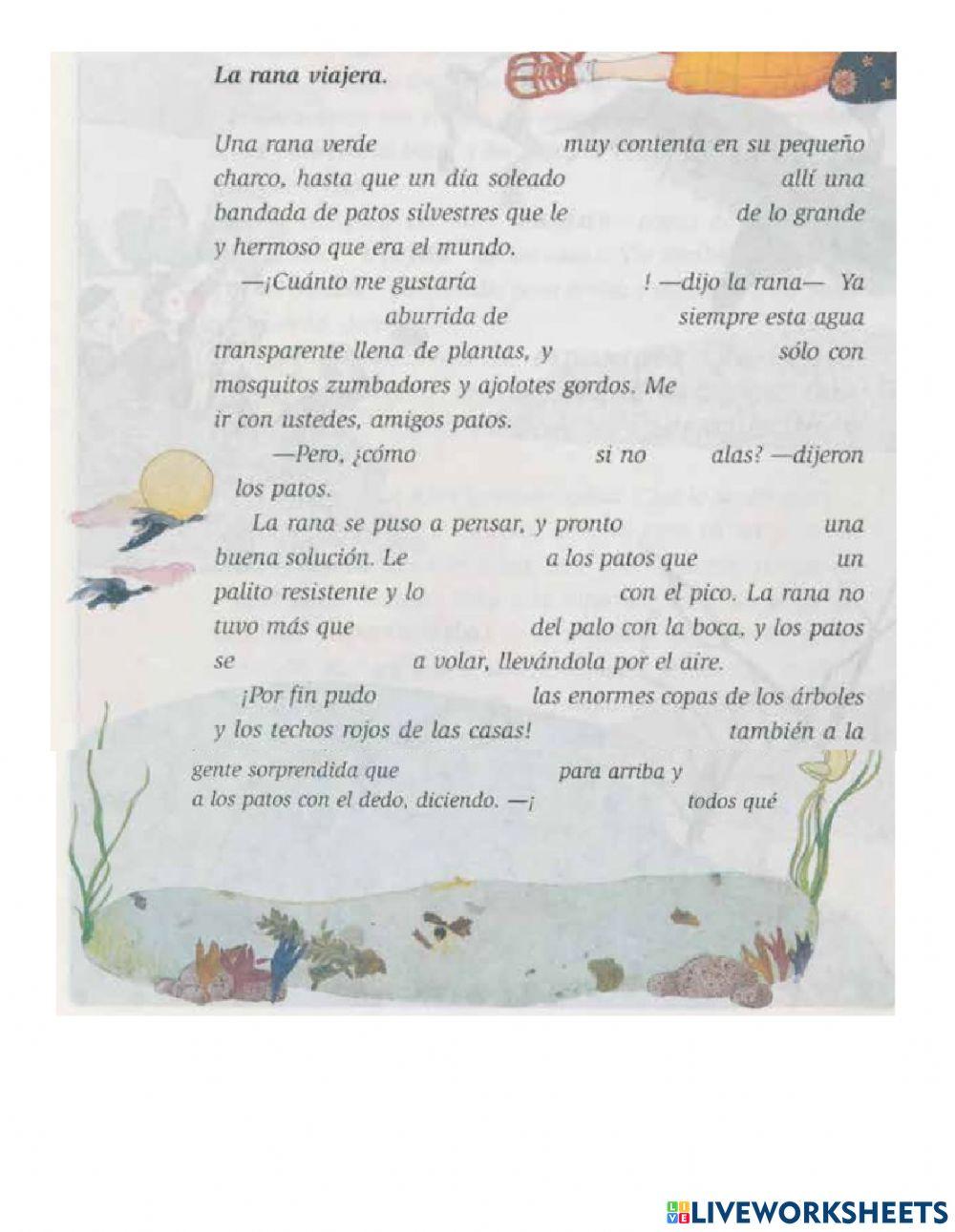 Completar palabras faltantes