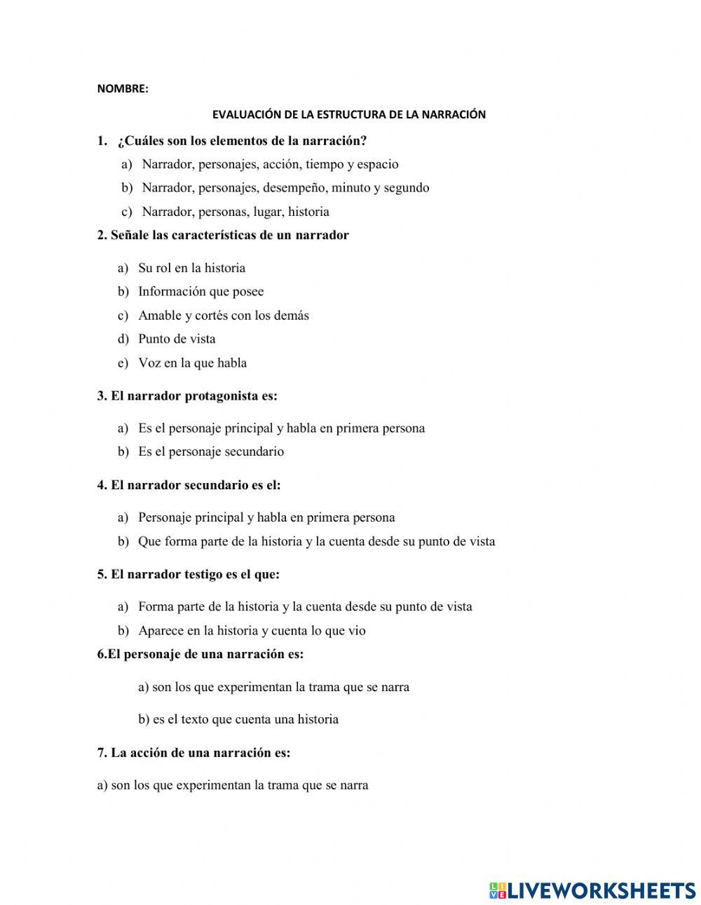 Estructura de narracion