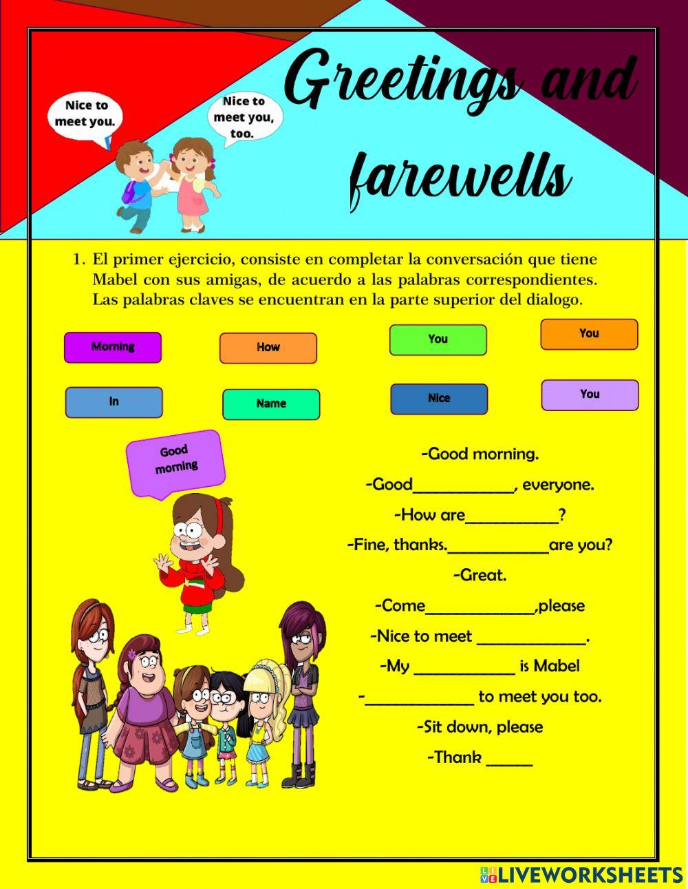 Greetings and farewells