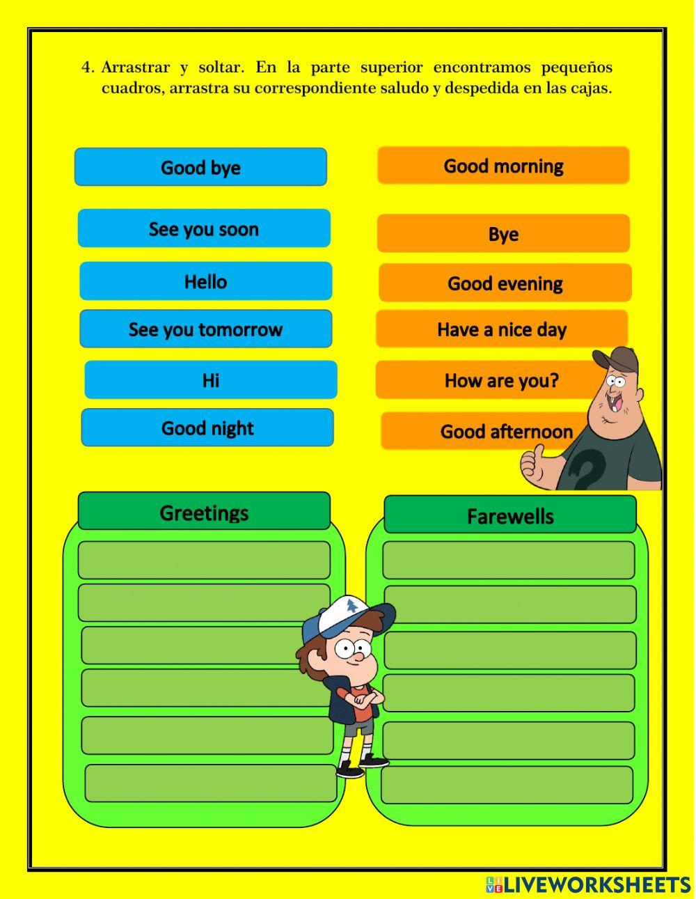 Greetings and farewells