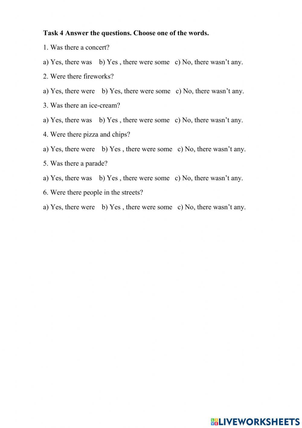 Free Time Activity 4th grade