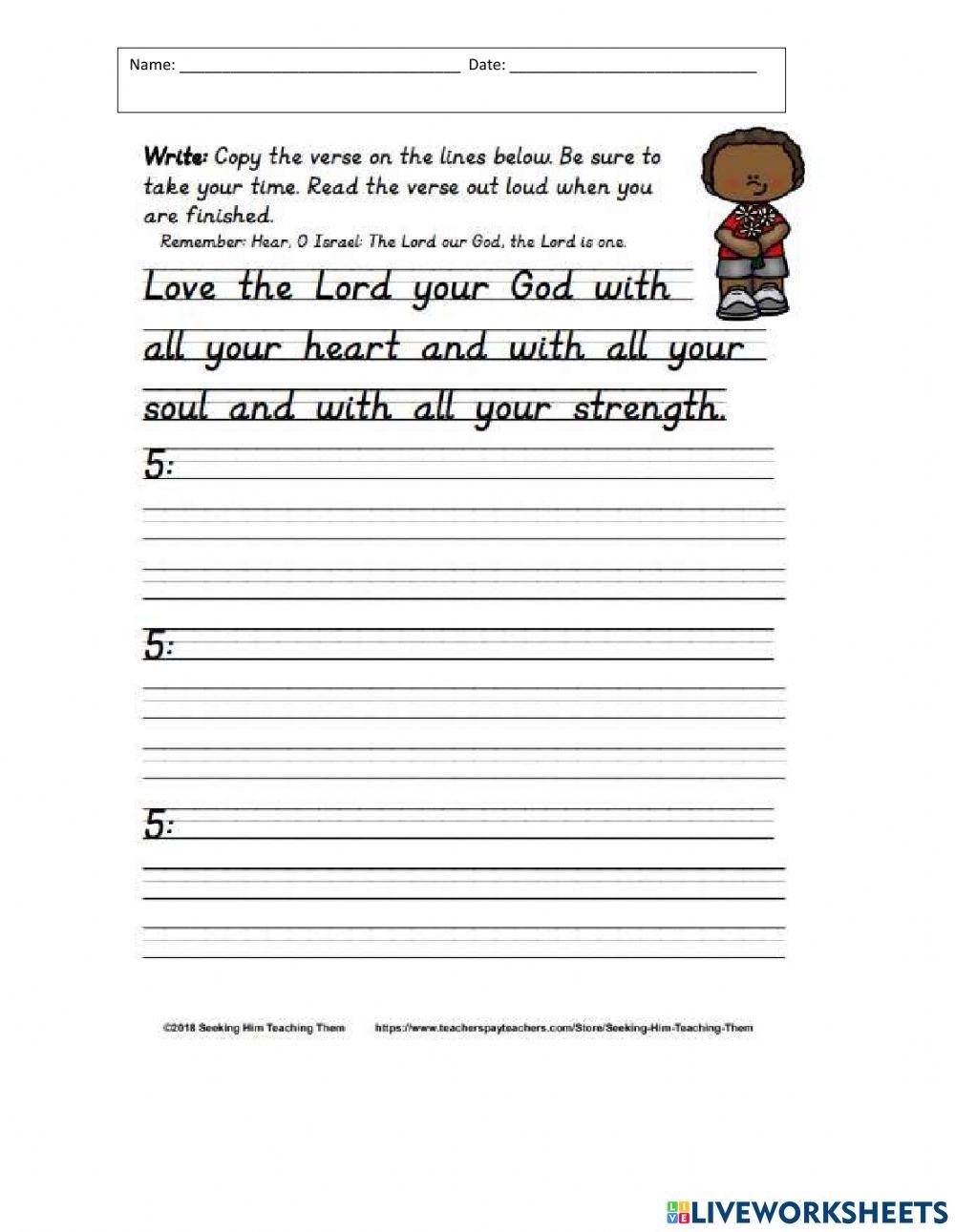 Handwriting 1 online exercise for | Live Worksheets