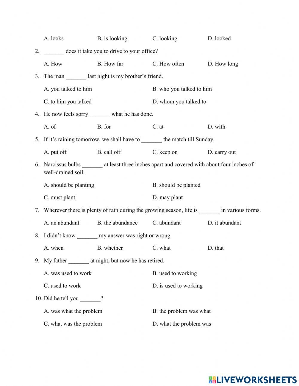 Grammer & Vocabulary