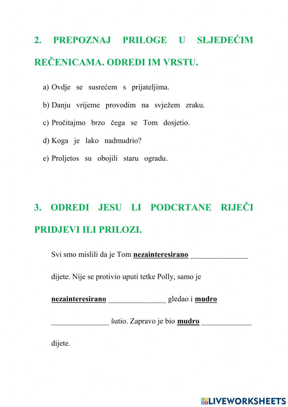 Nepromjenjive riječi - 5.