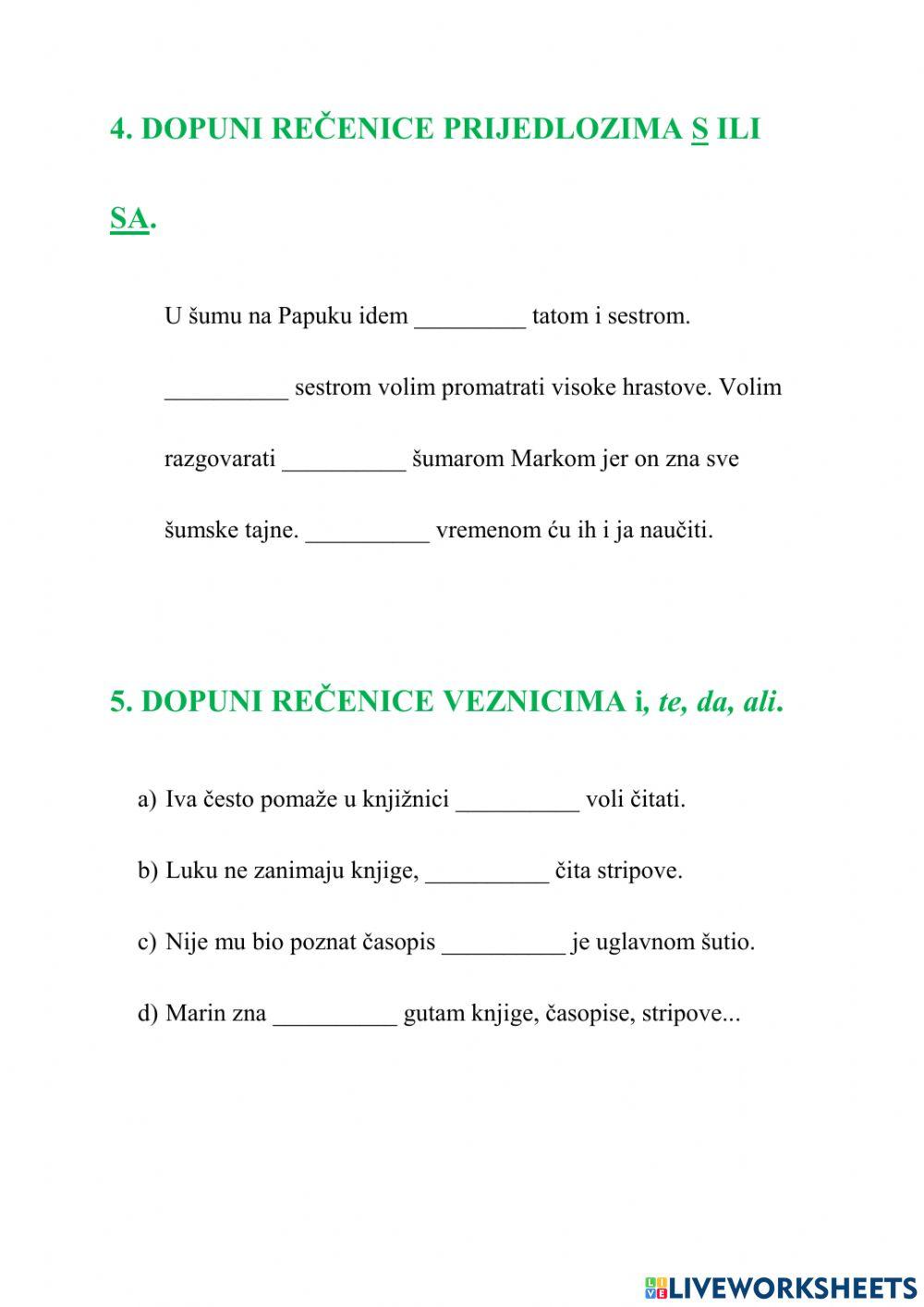 Nepromjenjive riječi - 5.