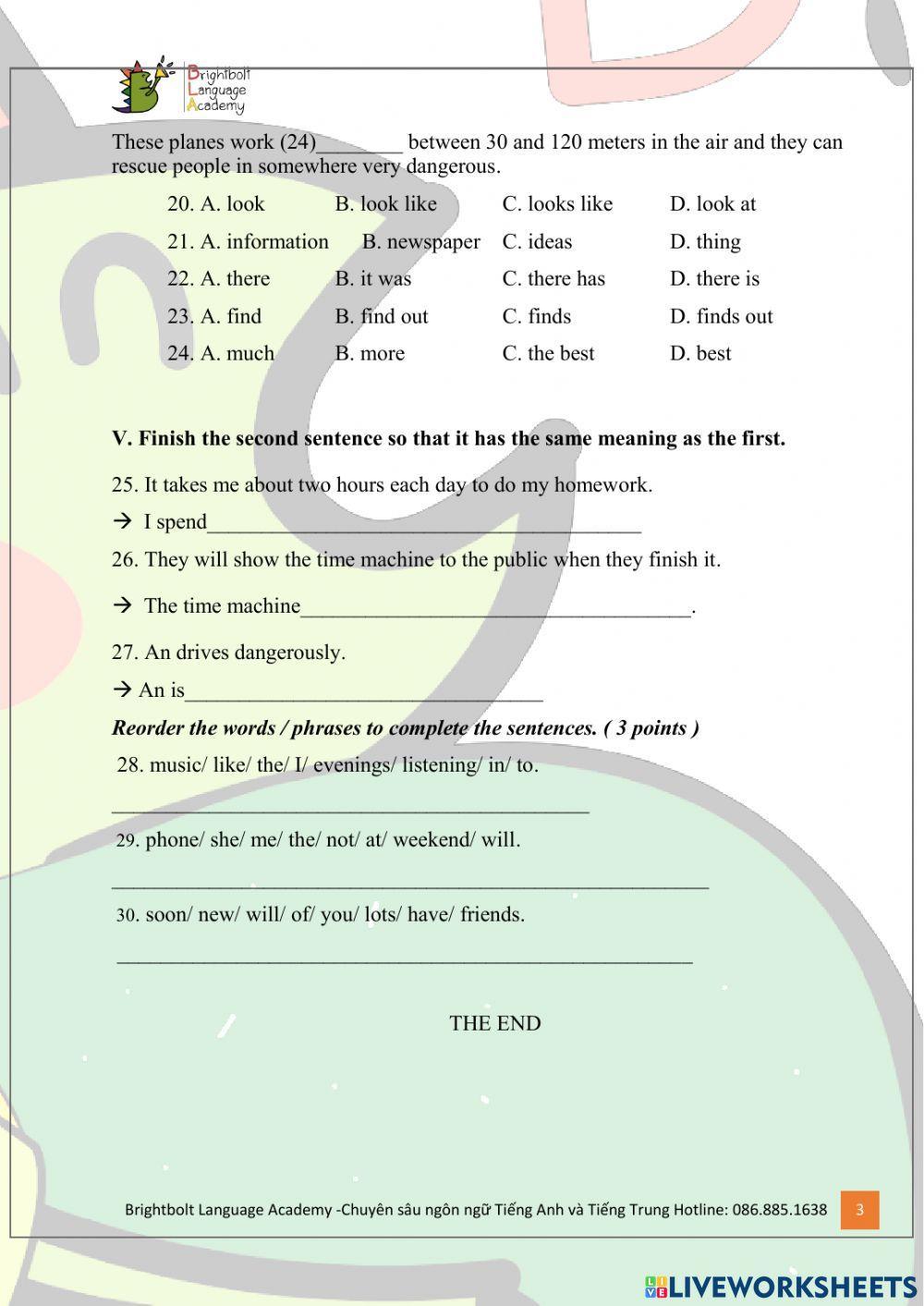 Đề ôn thi vào lớp 6