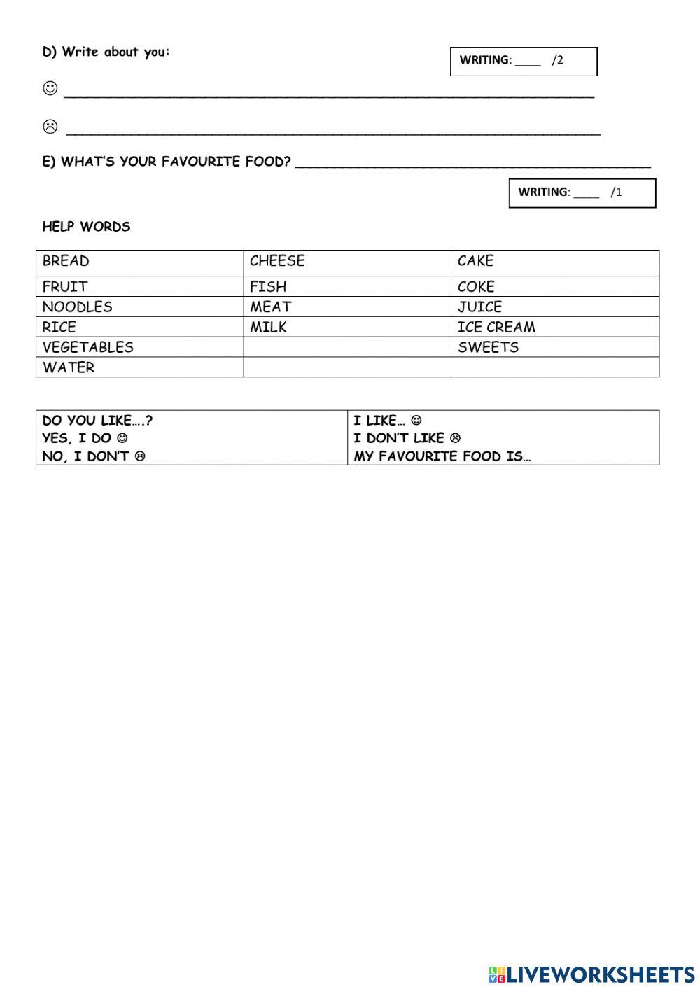 Food and drinks test