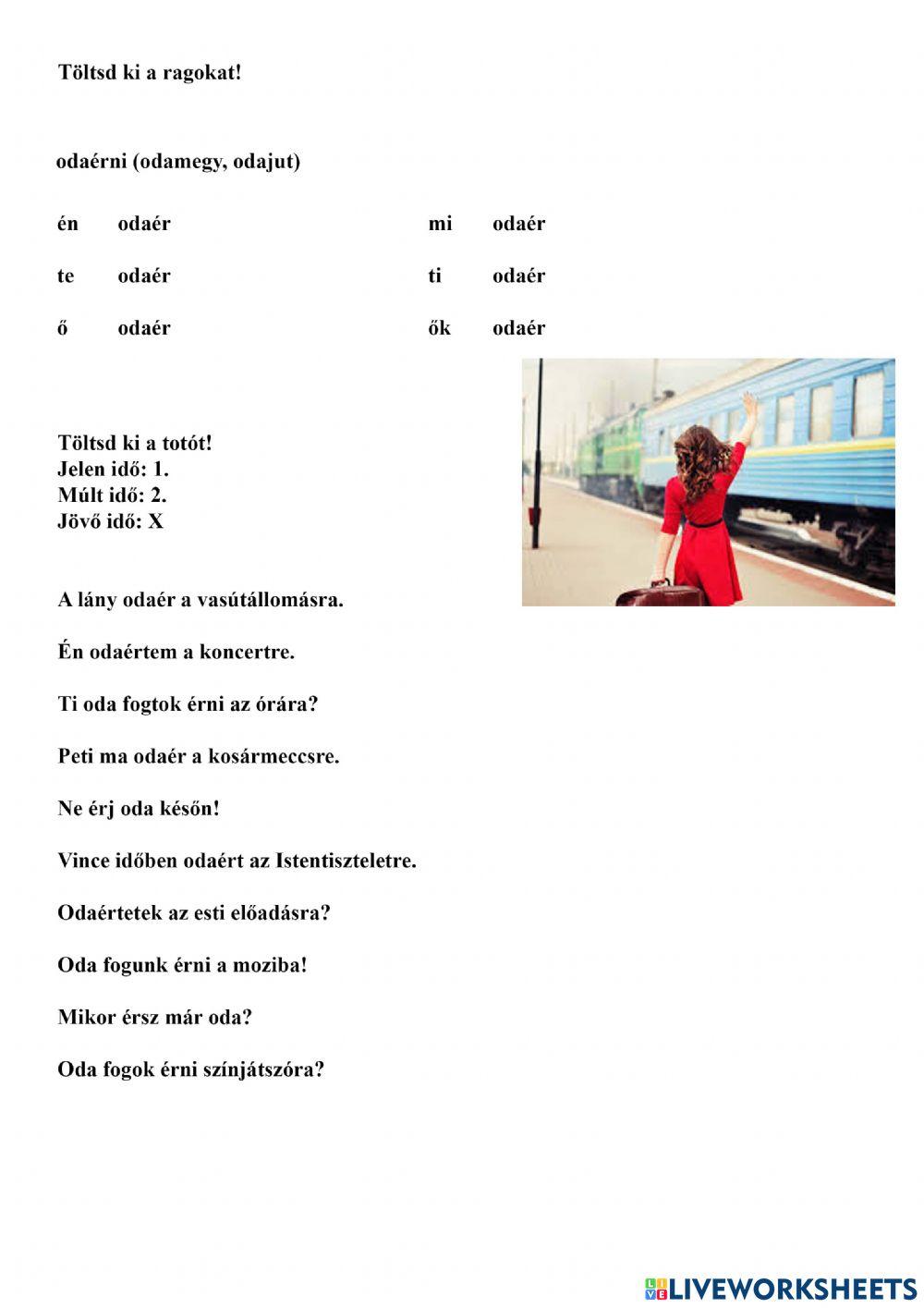 Igeragozás-odaér szóval