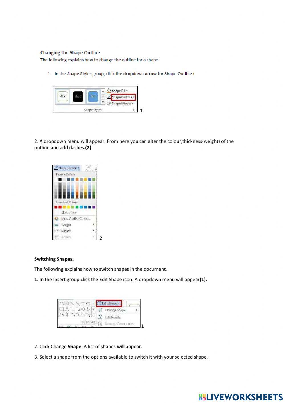 Lesson 2 Graphics  Inserting Shapes