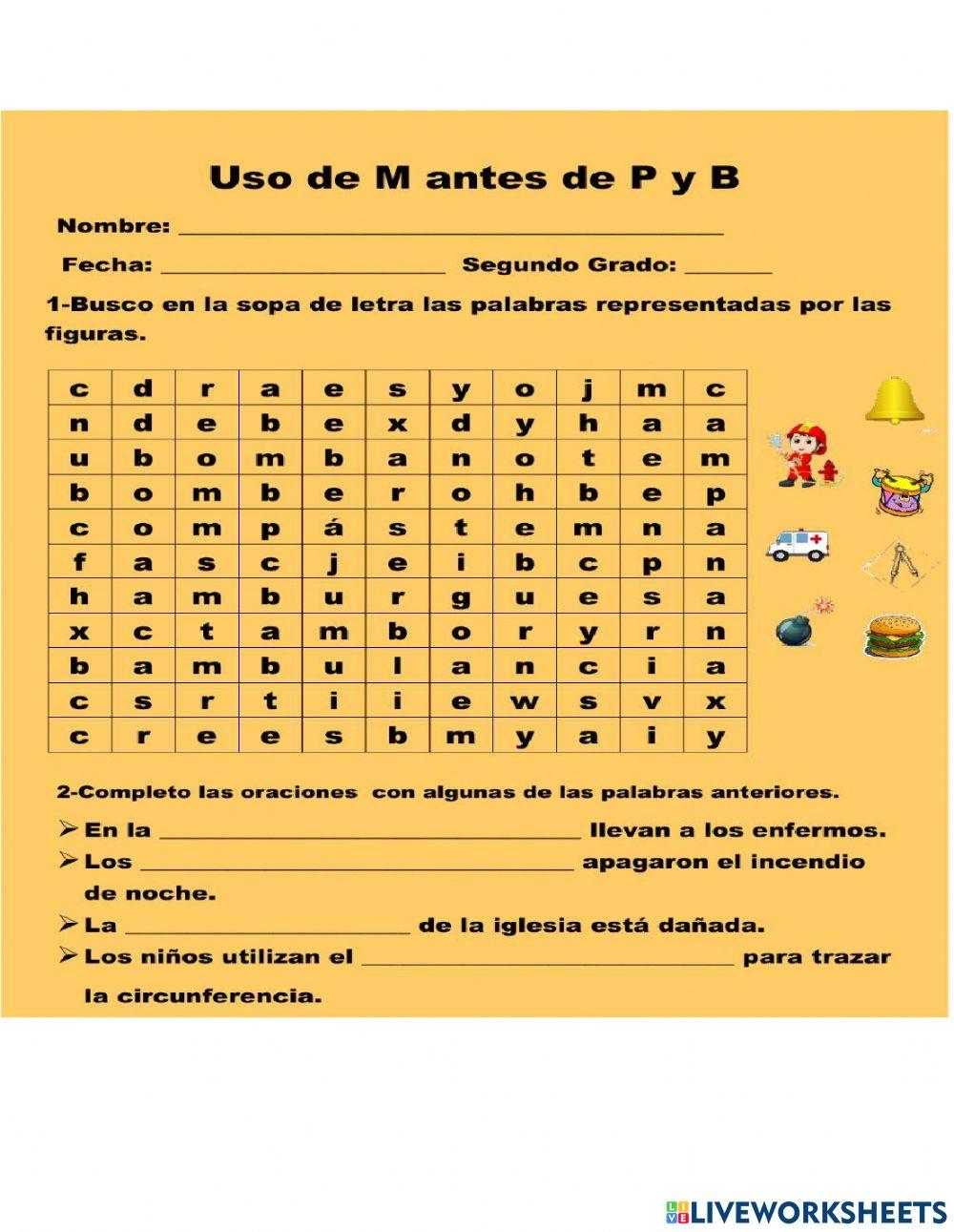 Uso de la m en la oración