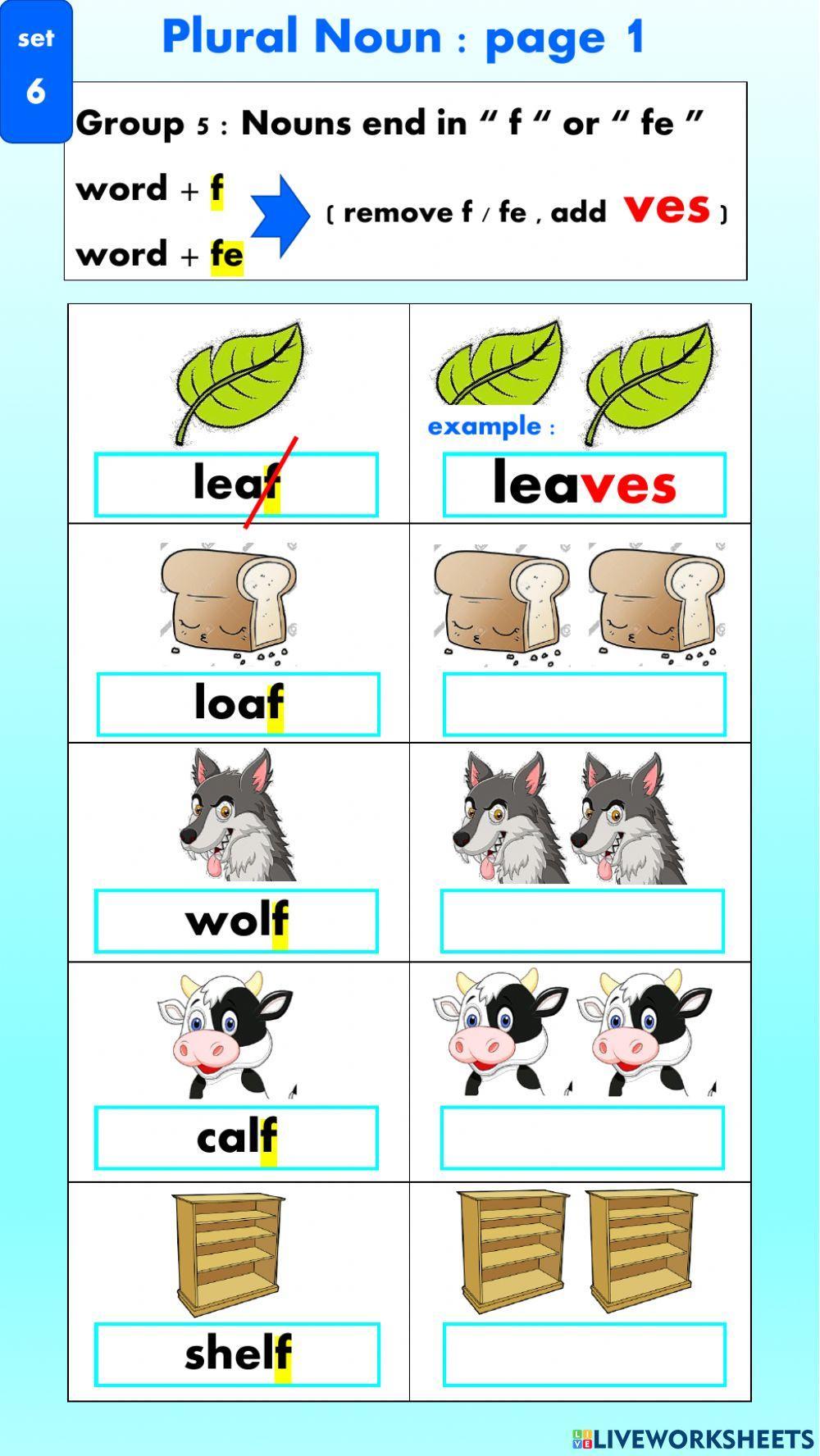 Plural Nouns Plural Nouns