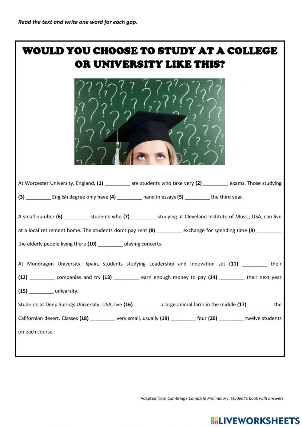 Would You Choose To Study At A College Or University Like This would-you-choose-to-study-at-a-college-or-university-like-this